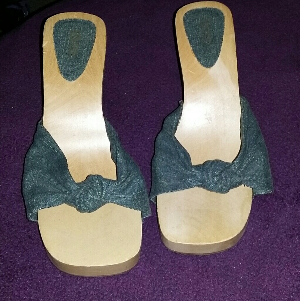 ⭐Jean bow wooden slides
